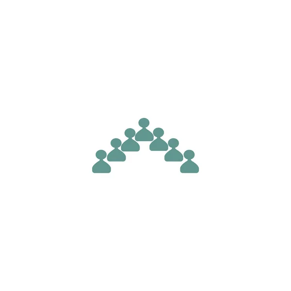 Human Avatars Flat Style Icon Vector Illustration Teamwork Concept — Stock Vector