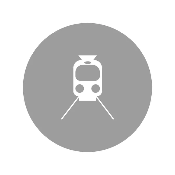 Simge Lokomotif Tren Yolu Tren Vektör Çizim Üzerinde — Stok Vektör