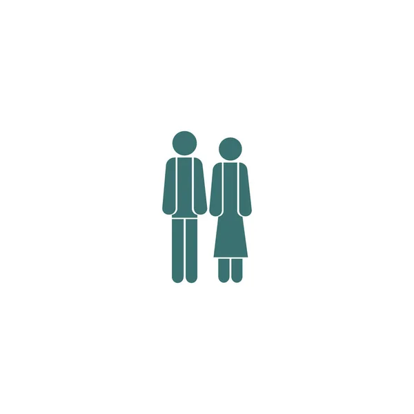 站在一起的男人和女人的向量图标 — 图库矢量图片