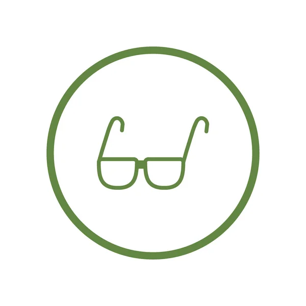 Eyeglasses Flat Icon Vector Illustration — Stock Vector