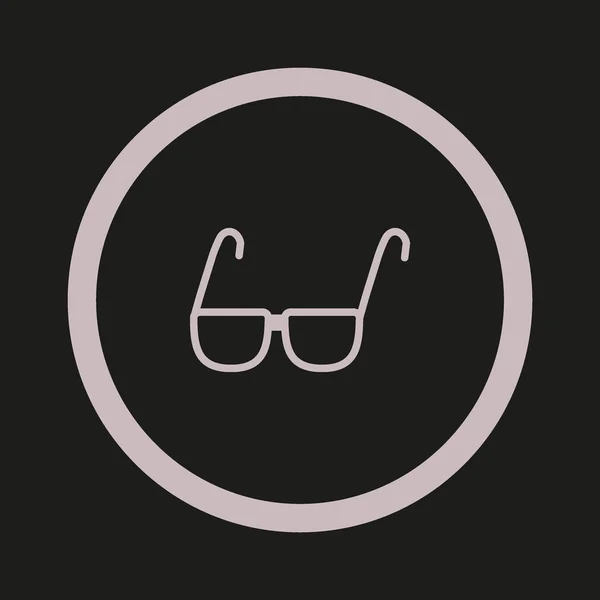 Eyeglasses Flat Icon Vector Illustration — Stock Vector
