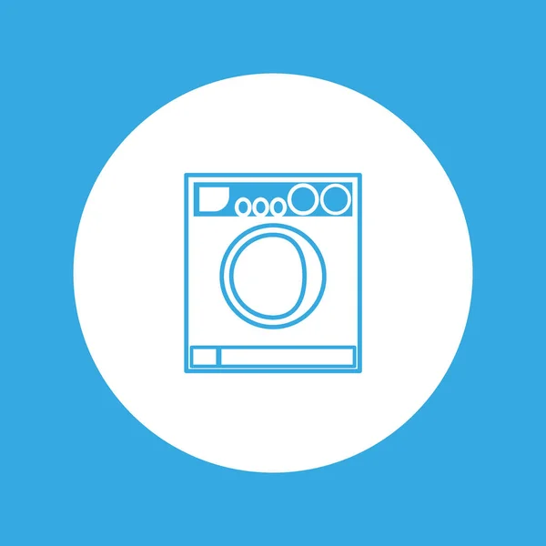 Washing Machine Flat Icon Vector Illustration — Stock Vector