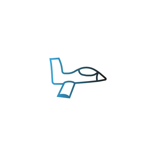 Vorlage Für Das Orientalische Flugzeug Logo — Stockvektor