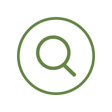 düz büyüteç simgesini, vektör, illüstrasyon 