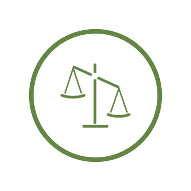 ölçekler düz stil ikonu, vektör çizim  