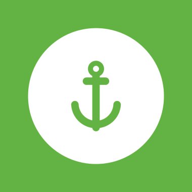 Çapa düzlüğü simgesi, vektör illüstrasyonu