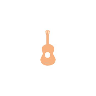 Gitar web simgesi, vektör çizim 