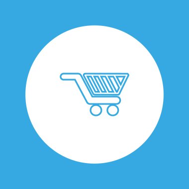 alışveriş sepeti, vektör çizim minimalist simgesi