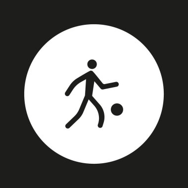 Futbol oyuncu düz simgesi