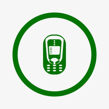 akıllı telefon düz simgesi, vektör illüstrasyonu 