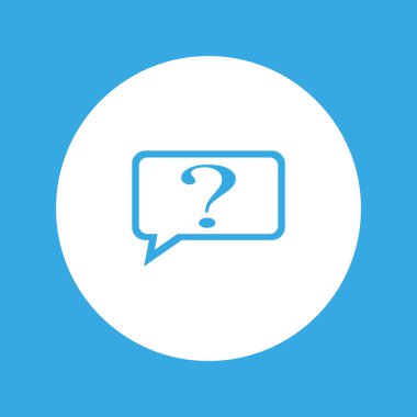 soru işareti basit simge vektör çizim