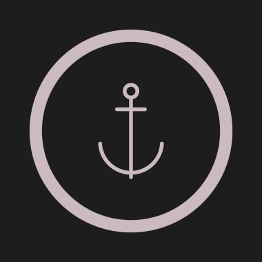 Çapa düzlüğü simgesi, vektör illüstrasyonu