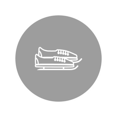 buz pateni düz simgesi, vektör çizim 