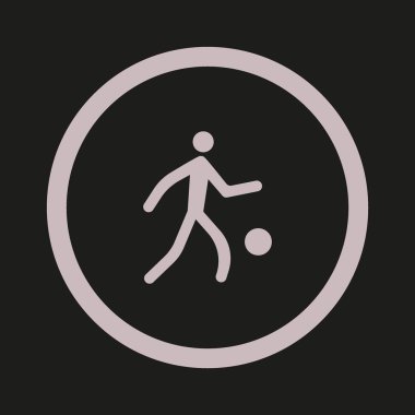 Futbol oyuncu düz simgesi