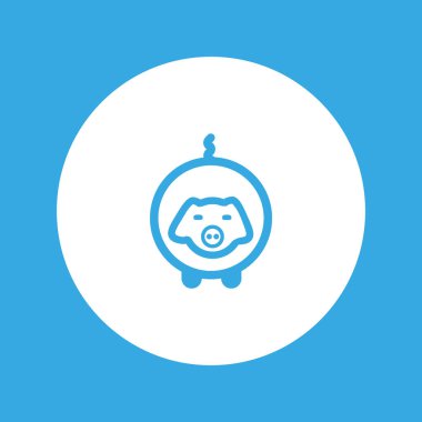 Domuz yassı simgesi, vektör illüstrasyonu 