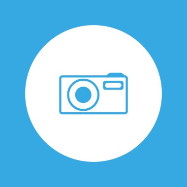Fotoğraf makinesinin minimalist vektör simgesi