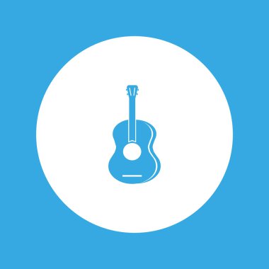 Gitar web simgesi, vektör çizim 