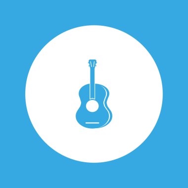 Gitar web simgesi, vektör çizim 