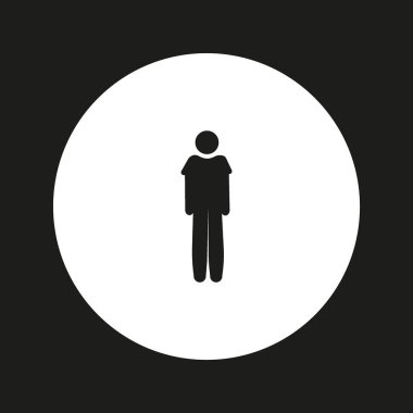 Man düz simgesi, vektör illüstrasyonu