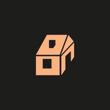 ev düz simgesi, vektör illüstrasyonu