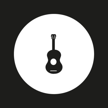 Gitar web simgesi, vektör çizim 