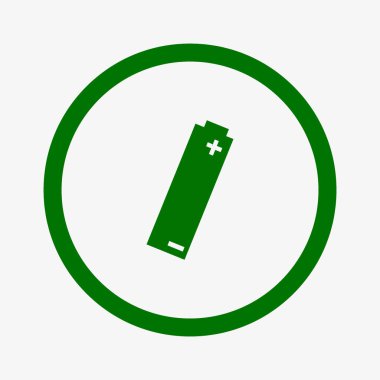 Pil simgesi simgesi, vektör çizim 