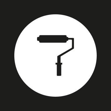 boya silindiri düz simgesi, vektör, illüstrasyon