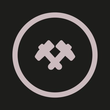 Balyozlar, vektör çizim minimalist simgesi