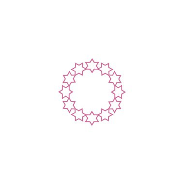 bir daire simgesi, vektör çizim yıldızlarda 