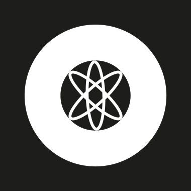 Moleküler bileşik düz simgesi, vektör, illüstrasyon