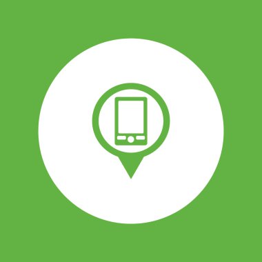 akıllı telefon düz simgesi, vektör illüstrasyonu 