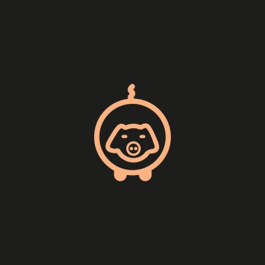 Domuz yassı simgesi, vektör illüstrasyonu 