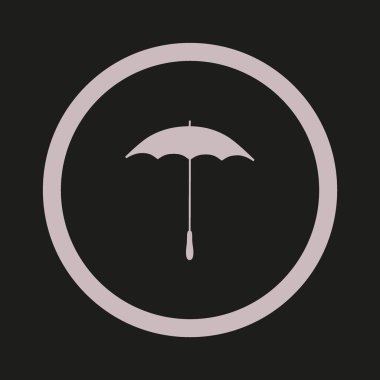 şemsiye ağ simgesi, vektör illüstrasyonu 