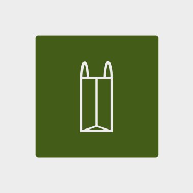 minimalist vektör simgesi alışveriş çantası