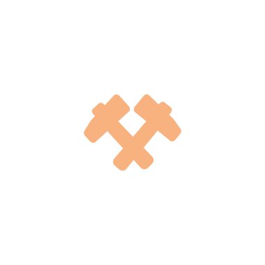 Balyozlar, vektör çizim minimalist simgesi