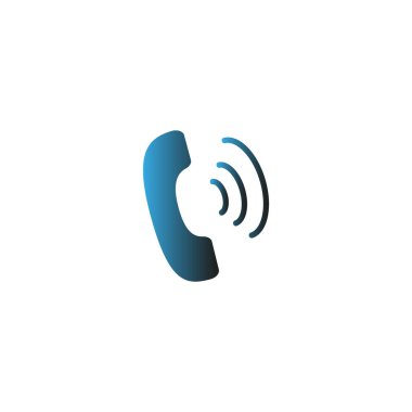 eski telefon düz simgesi, vektör, illüstrasyon 