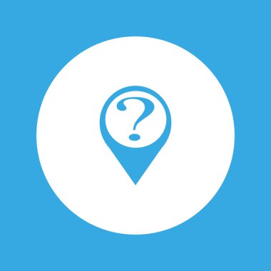 soru işareti basit simge vektör çizim