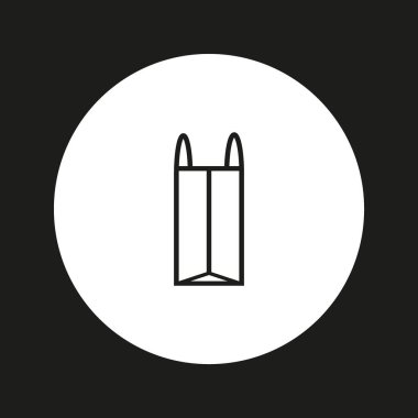 minimalist vektör simgesi alışveriş çantası