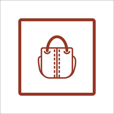 kadın el çantası düz simgesi 