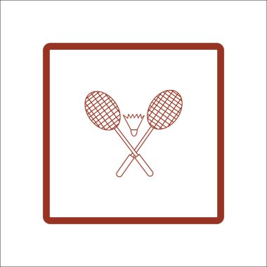 Raketleri ve raketle badminton vektör çizim için