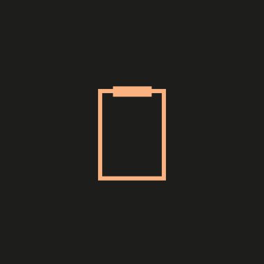 minimallistic vektör simgesi olarak Pano kağıt levha ile