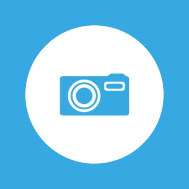 Fotoğraf makinesinin minimalist vektör simgesi