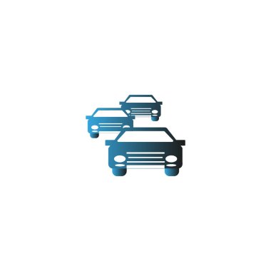 minimalist vektör simge üç araba sürme