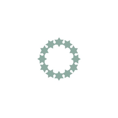 bir daire simgesi, vektör çizim yıldızlarda 