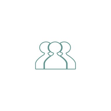 ekip çalışması düz simgesi, vektör çizim  