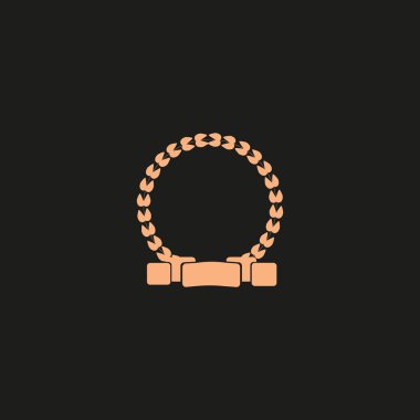 kupa düz simgesi, vektör illüstrasyonu 