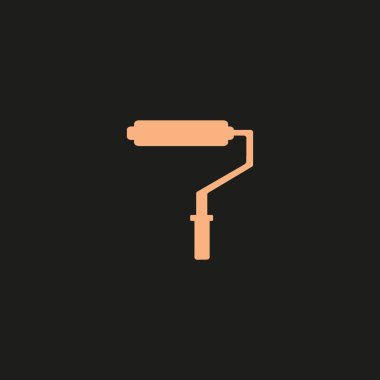 boya silindiri düz simgesi, vektör, illüstrasyon