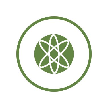 Moleküler bileşik düz simgesi, vektör, illüstrasyon