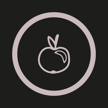 Renkli lezzetli elma vektör çizim