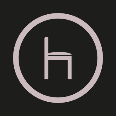 bar tabure düz stil ikonu, illüstrasyon vektör  